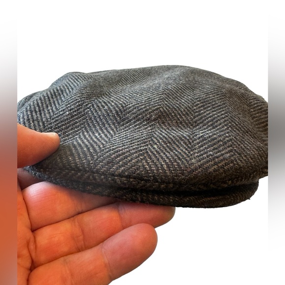 Vintage High End Gray Tweed Pattern Wool SCALA Men’s S Cabby Hat Rare - Picture 4 of 11